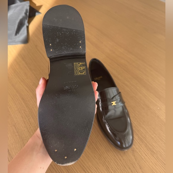 CELINE MALAQUAIS TRIOMPHE LOAFER IN POLISHED BULL barely worn - Picture 4 of 7